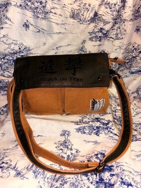 Attack on Titan Small Messenger Bag Satchel, 12" x 9" x 4"